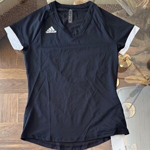 Adidas Black V-Neck Sports Top women’s extra small